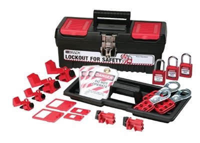 Personal breaker lockout kit with three keyed-alike safety padlocks