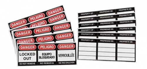 Safety Plus padlock labels - six-pack