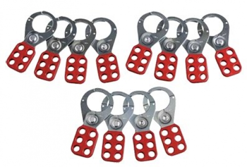 Safety lockout hasp 38mm diameter jaw - 12 pack