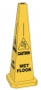 Yellow Wet Floor warning cone 63cm tall