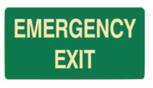 Emergency exit luminous metal sign