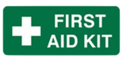 First aid kit safety sign