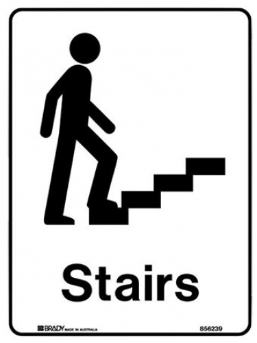 Public area sign for stairs - 300mm x 225mm