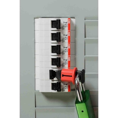 Miniature circuit breaker pin out standard lockout (POS) - six pack