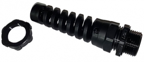 6.9/11.9mm black spiral cable gland