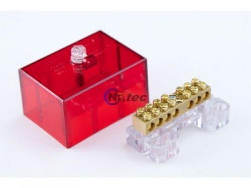 100-amp clear base, red covered active link - 7x16mm tunnels