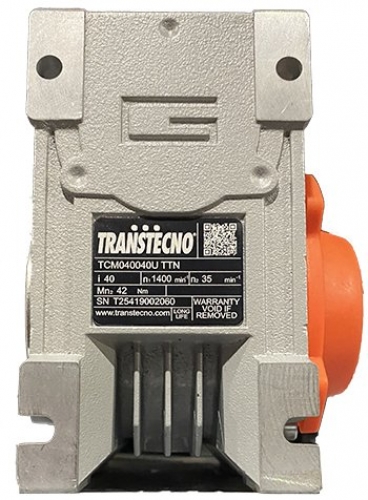 Transtecno Worm Box CM040 Ratio 40/1, 14mm Input, 18mm Output