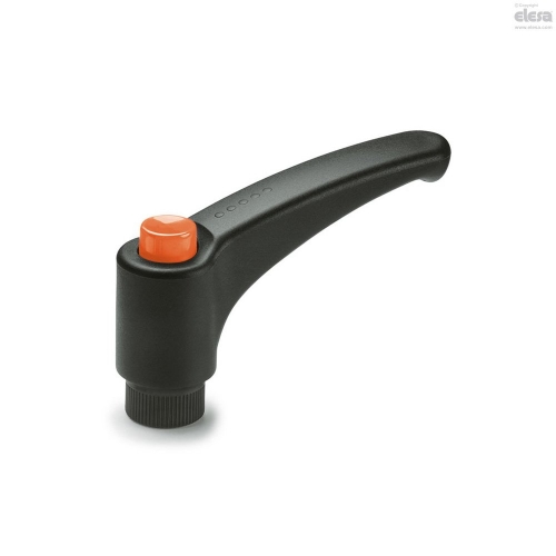 ERX-B adjustable black handle with orange indexing button with M6x16mm internal