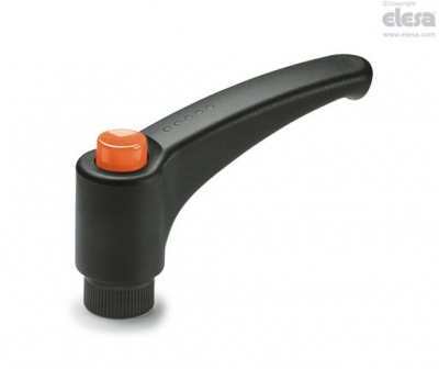ERX-B Adjustable Handle 78mm Series, Black Handle With Orange Indexing Button Wi