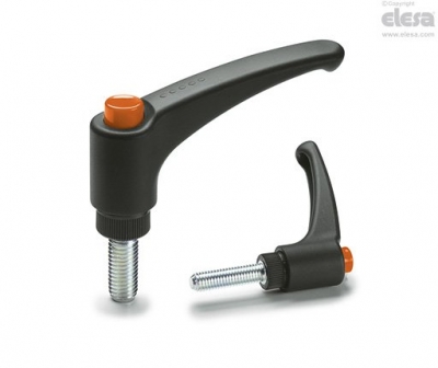 ERX.P Adjustable Handle 63mm Series, Black Handle With Orange Indexing Button Wi