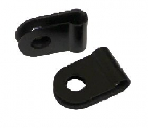 Black nylon P clip 3.2mm