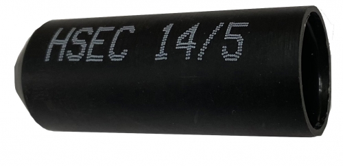 14mm - 5mm long heat shrink end cap