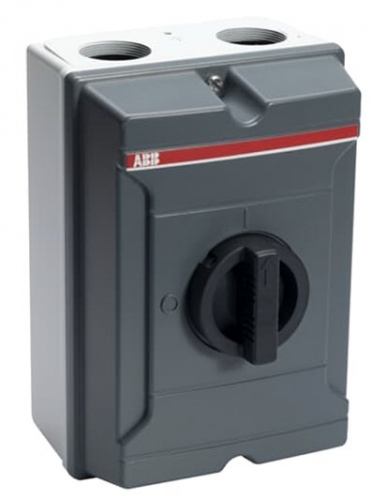 ABB enclosed safety switch isolator - 3p, 400V/90A/45kW, AC23, IP65, interlocked