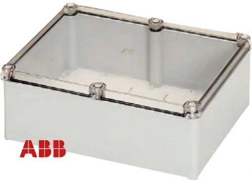 ABB thermoplastic enclosure H160xW135xD77mm - clear cover LE00874