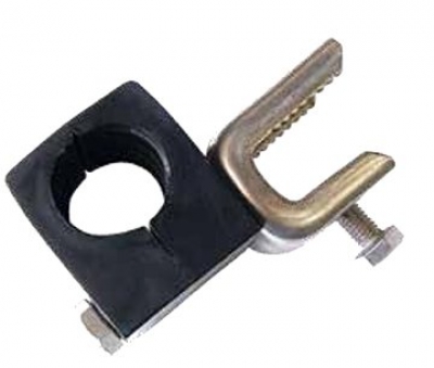 Beam clamp to secure HVSC down conductor & cable support