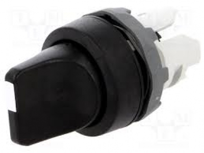 Selector Switch With Short Black Handle 3 Position A&B&C, Stay At A, Spring Retu