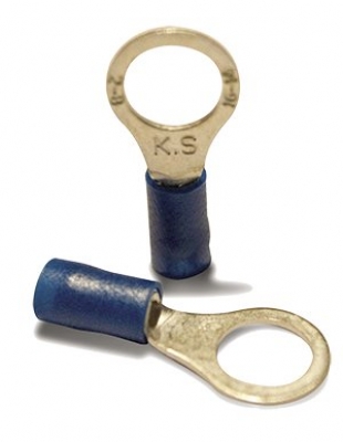 Blue Ring Terminal 8mm - 100 pack